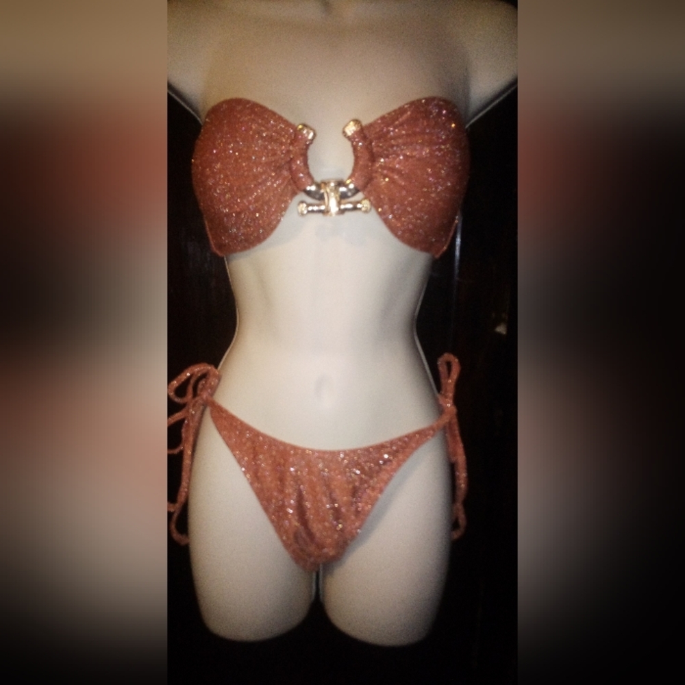 Zaful Bikini Size M Sparkling Orange New